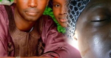 Sunday and his late wife, Tosin